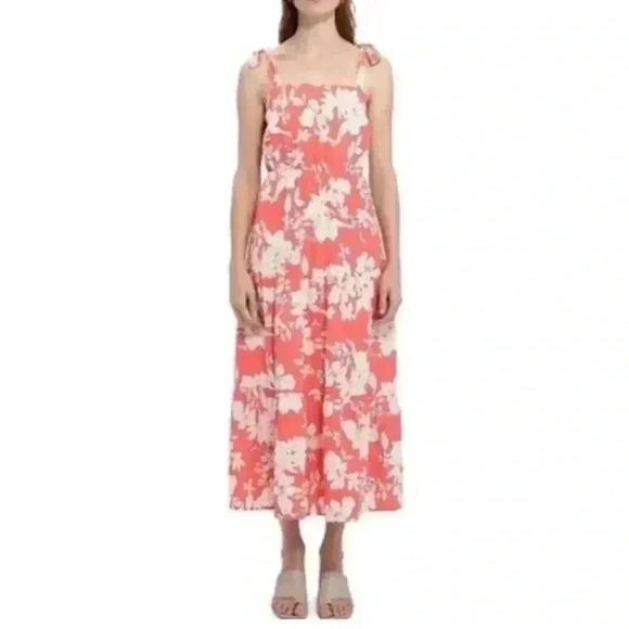 Social Standard Sanctuary Floral Maxi Sun Dress Shoulder BowTie Tier Peasant XXL - Picture 1 of 11
